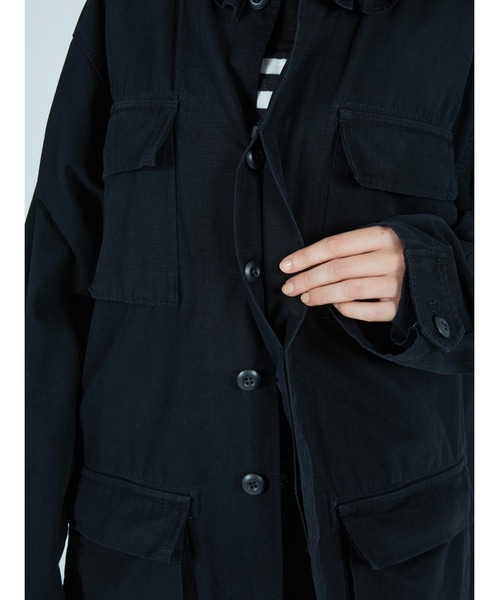 crinkle crinkle crinkle(クリンクルクリンクルクリンクル)の「【 crinkle crinkle crinkle 】 frill collar military jacket / フリルカラーミリタリージャケット(ミリタリージャケット・レディース・ブラック/カーキ・X-LARGE)」の13枚目の写真