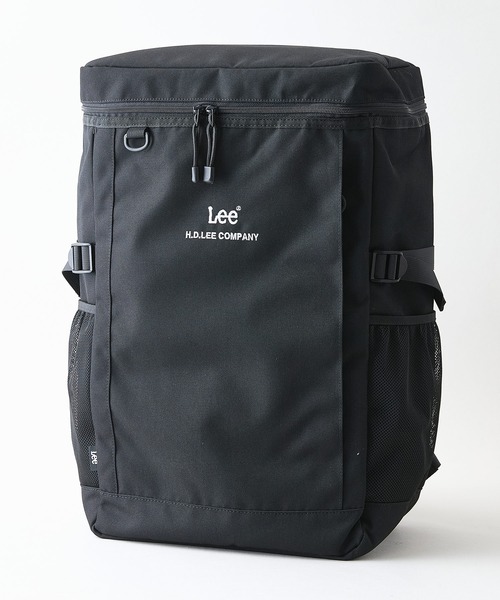 Lee(リー)の「【Lee/リー】【容量29L 撥水ポリエステル素材を使用】ボックスリュックB 大容量 通勤 通学 部活 アウトドア Dカン付き(バックパック/リュック・レディース・ホワイト/ピンク/ライトグリーン・FREE)」の2枚目の写真