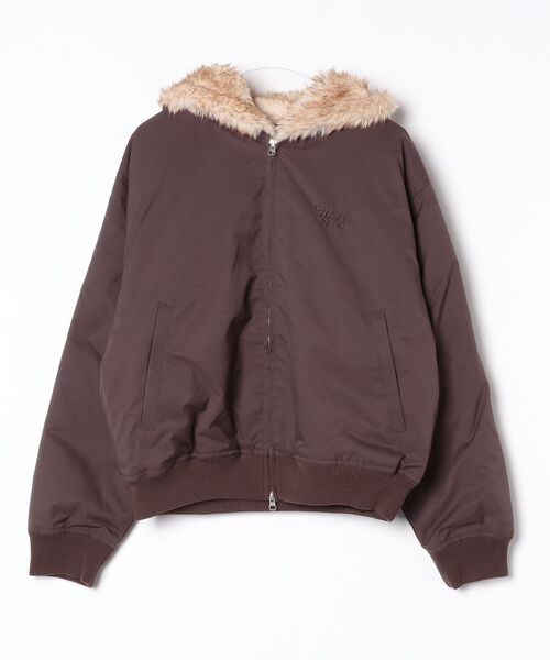 younger song(ヤンガーソング)の「Fur puffer hooded jacket(その他アウター・メンズ・カモフラージュ/PINK/Black/ブラウン・SMALL/LARGE/MEDIUM)」の3枚目の写真