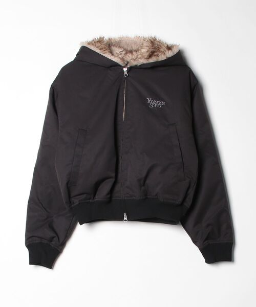 younger song(ヤンガーソング)の「Fur puffer hooded jacket(その他アウター・メンズ・カモフラージュ/PINK/Black/ブラウン・SMALL/LARGE/MEDIUM)」の2枚目の写真