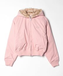 Fur puffer hooded jacket
