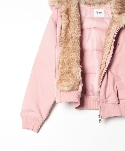 younger song(ヤンガーソング)の「Fur puffer hooded jacket(その他アウター・メンズ・カモフラージュ/PINK/Black/ブラウン・SMALL/LARGE/MEDIUM)」の6枚目の写真