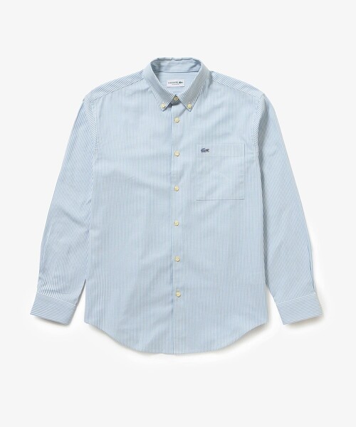 LACOSTE(ラコステ)の「イージーケア加工 ロンドンストライプ ストレッチボタンダウン長袖シャツ(シャツ/ブラウス・メンズ・ライトブルー/ライトグレー・39/38/40/41)」の11枚目の写真