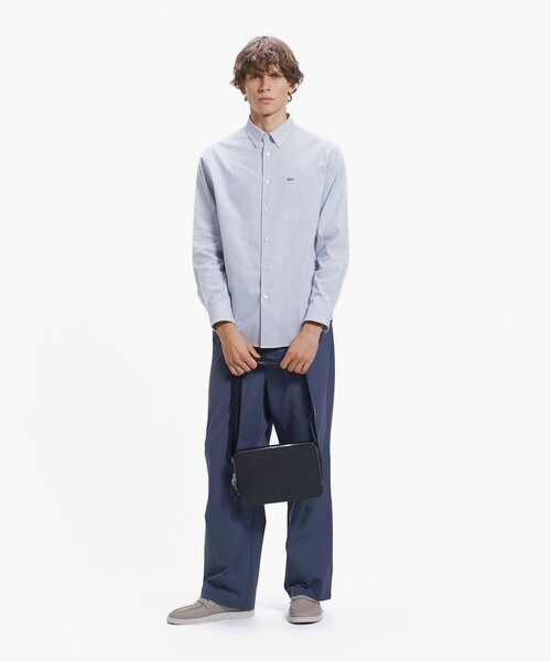 LACOSTE(ラコステ)の「イージーケア加工 ロンドンストライプ ストレッチボタンダウン長袖シャツ(シャツ/ブラウス・メンズ・ライトブルー/ライトグレー・39/38/40/41)」の13枚目の写真