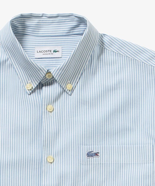 LACOSTE(ラコステ)の「イージーケア加工 ロンドンストライプ ストレッチボタンダウン長袖シャツ(シャツ/ブラウス・メンズ・ライトブルー/ライトグレー・39/38/40/41)」の15枚目の写真