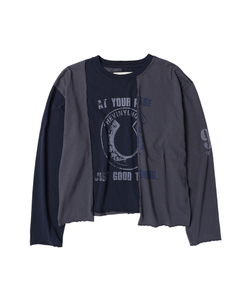 THEVINYLHOUSE(ザバイニルハウス)の「BLOCK UNBALANCE LS TEE(W) NAVY(Tシャツ/カットソー・レディース・その他・FREE)」の9枚目の写真