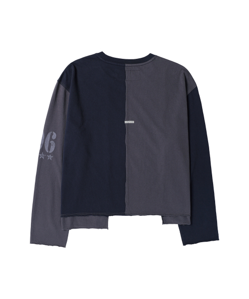 THEVINYLHOUSE(ザバイニルハウス)の「BLOCK UNBALANCE LS TEE(W) NAVY(Tシャツ/カットソー・レディース・その他・FREE)」の10枚目の写真