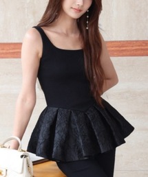 JACQUARD DOCKING TUNIC TOPS(ジャガードドッキングチュニックトップス)