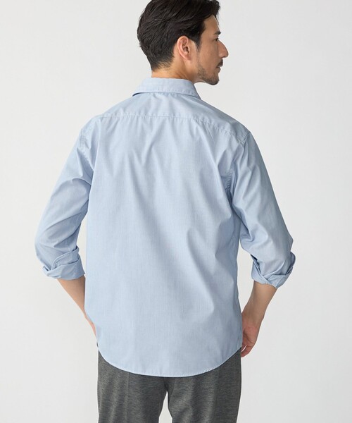 SHIPS(シップス)の「MADE IN JAPAN エステネージュ ワイドカラー シャツ(シャツ/ブラウス・メンズ・ネイビー/コバルトブルー・SMALL/MEDIUM/LARGE/X-LARGE)」の5枚目の写真