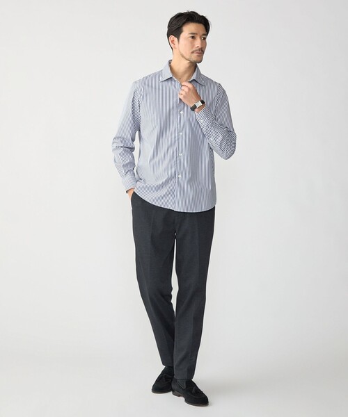 SHIPS(シップス)の「MADE IN JAPAN エステネージュ ワイドカラー シャツ(シャツ/ブラウス・メンズ・ネイビー/コバルトブルー・SMALL/MEDIUM/LARGE/X-LARGE)」の10枚目の写真