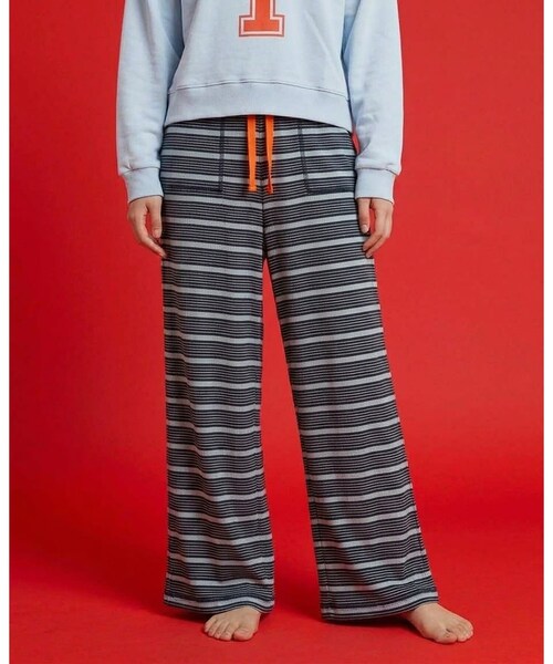 ALL NEW MART(オールニューマート)の「border easy pants / ボーダーイージーパンツ(その他パンツ・レディース・ライトブルー/レッド系1/カーキ・00)」の2枚目の写真