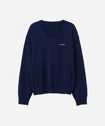 Smooth スムース スーパーファイン ウールブレンド Vネック プルオーバー_4colors