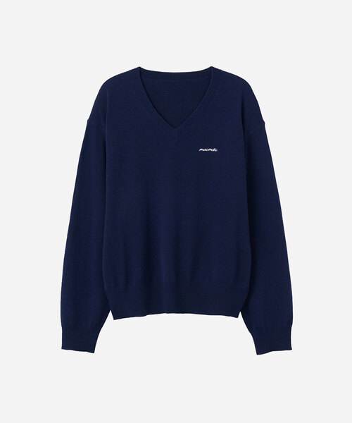 MAC MOC(マックモック)の「Smooth スムース スーパーファイン ウールブレンド Vネック プルオーバー_4colors(ニット/セーター・レディース・ダークグリーン/ネイビー/ライトグレー/バーガンディー・FREE)」の1枚目の写真