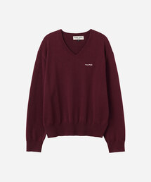 Smooth スムース スーパーファイン ウールブレンド Vネック プルオーバー_4colors