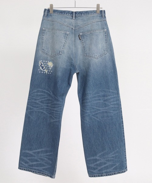 ADAM PATEK(アダムパテック)の「mp15540-repaired trace selvedge washed denim デニムパンツ(AP2628008)(デニムパンツ・メンズ・ホワイト/ブルー・1/2/3)」の21枚目の写真