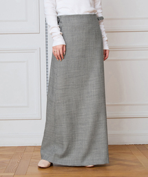 IENA LA BOUCLE ハウンドトゥースIラインマキシスカート