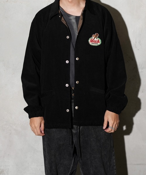 MACK TRUCKS(マックトラックス)の「MACK TRUCKS / マックトラックス CORDUROY COACHERS JACKET ロゴ刺繡コーデュロイ コーチジャケット(ブルゾン・メンズ・グリーン/ブラック/チャコールグレー/ブラウン・MEDIUM/LARGE)」の5枚目の写真