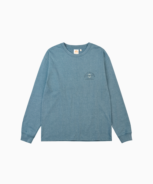 HELLO SUNRISE(ハローサンライズ)の「HAWAII アーチロゴ 長袖Tシャツ VTG ティール(Tシャツ/カットソー・レディース・ブルーグリーン・SMALL/LARGE/MEDIUM)」の1枚目の写真