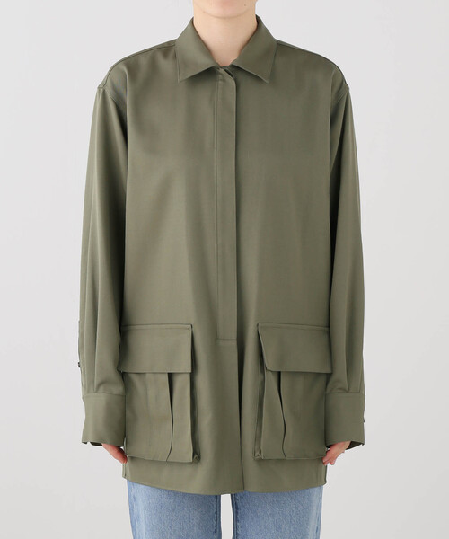 Tu es mon TRESOR（トゥ エ モン トレゾア）の「【TU ES MON TRESOR/トゥ エ モン トレゾア】Safari Wool Shirt（シャツ/ブラウス・レディース・カーキ・MEDIUM）」の9枚目の写真