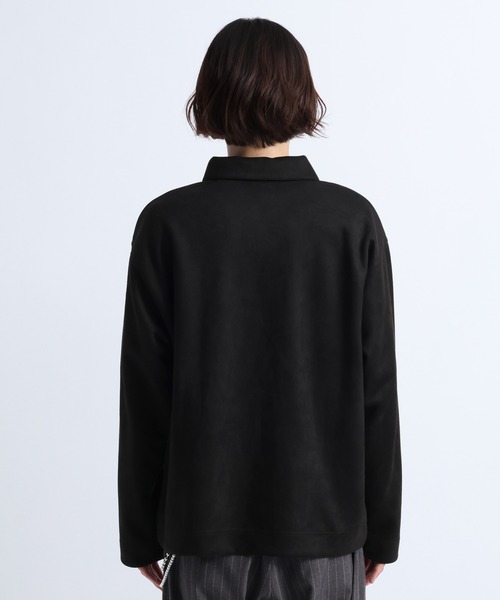 RAGEBLUE(レイジブルー)の「CROPPED SUEDE HALF-ZIP PULLOVER/クロップドスウェードハーフジッププルオーバー(Tシャツ/カットソー・メンズ・オフホワイト/ブラック/グレー・LARGE/MEDIUM)」の15枚目の写真