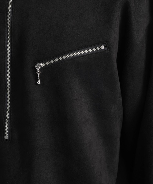 RAGEBLUE(レイジブルー)の「CROPPED SUEDE HALF-ZIP PULLOVER/クロップドスウェードハーフジッププルオーバー(Tシャツ/カットソー・メンズ・オフホワイト/ブラック/グレー・LARGE/MEDIUM)」の20枚目の写真