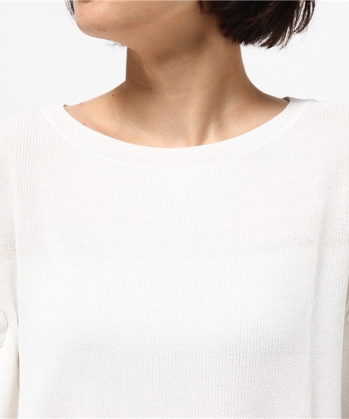 N.（N. Natural Beauty Basic）（エヌエヌナチュラルビューティーベーシック）の「アゼフレアスリーブニット（ニット/セーター・レディース・ネイビー/ホワイト/レッド/ブルー・MEDIUM）」の8枚目の写真