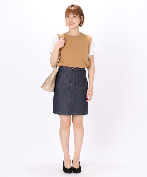 mystic(ミスティック)の「ポケットデニムスカート(デニムスカート・レディース・ブルー/ネイビー・1/2)」の12枚目の写真