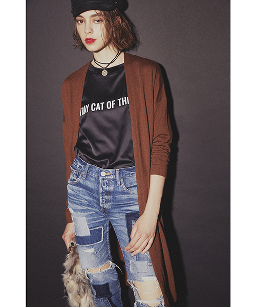 MOUSSY（マウジー）の「Loosely light gown（カーディガン/ボレロ・レディース・カーキ/ブラック/トップグレー/ピンク/ブラウン・FREE）」の3枚目の写真