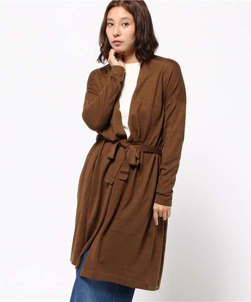 MOUSSY（マウジー）の「Loosely light gown（カーディガン/ボレロ・レディース・カーキ/ブラック/トップグレー/ピンク/ブラウン・FREE）」の11枚目の写真