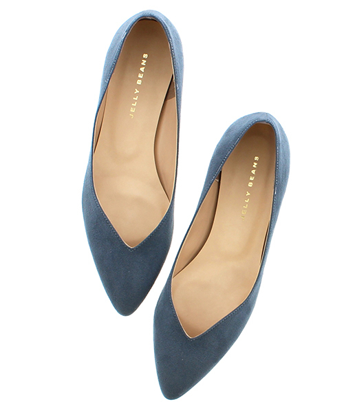 JELLY BEANS（ジェリービーンズ）の「【Made in Japan】【WEB限定】Vカットプレーンパンプス(124-1130)JELLY BEANS(ジェリービーンズ)（パンプス・レディース・ネイビー/ブラック/グレー/ダークベージュ/チェリーピンク/ダークグリーン/ブルー/イエロー/ライトグレー/パープル/ダークグレー/グリーン/マスタード/レオパード/ラベンダー/パイソン/ベージュ系その他/ローズ/ダークラベンダー/アニマル/ブラウン系その他/ライトブラウン/ライトブルー/ライトベージュ/ピンクベージュ/ライトイエロー/ライトピンク/ライトパープル/ドット/スモークピンク/ライトグリーン/ゼブラ・24/25/25.5/22.5/23.5/22/24.5/23/21.5）」の16枚目の写真