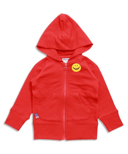 BREEZE（ブリーズ）の「FOスマイルジップアップパーカー（パーカー・キッズ・グレー/ベージュ/ネイビー/レッド/イエロー・80/95/90/140/130/110/120/100）」の5枚目の写真