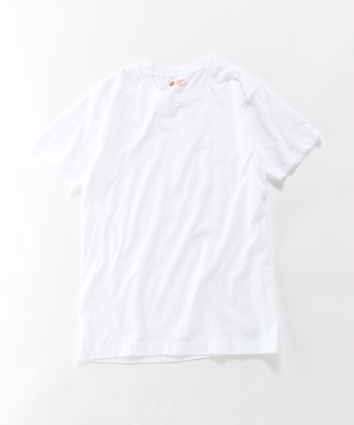 HANES（ヘインズ）の「【HANES】JAPAN FIT CREW WHITE&BLACK（Tシャツ/カットソー・メンズ・ホワイト・SMALL/MEDIUM/LARGE/X-SMALL/X-LARGE）」の2枚目の写真