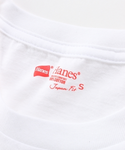 HANES（ヘインズ）の「【HANES】JAPAN FIT CREW WHITE&BLACK（Tシャツ/カットソー・メンズ・ホワイト・SMALL/MEDIUM/LARGE/X-SMALL/X-LARGE）」の6枚目の写真