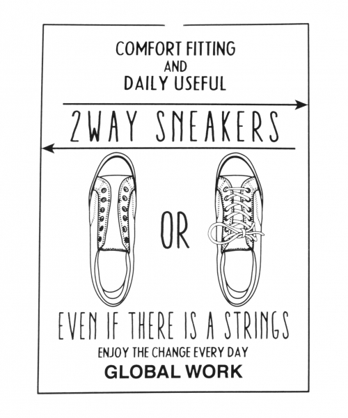 GLOBAL WORK(グローバルワーク)の「フェイクスエード2WAYスニーカー/768931(スニーカー・メンズ・ライトブルー/ブラック/ホワイト・LARGE/MEDIUM/SMALL)」の15枚目の写真