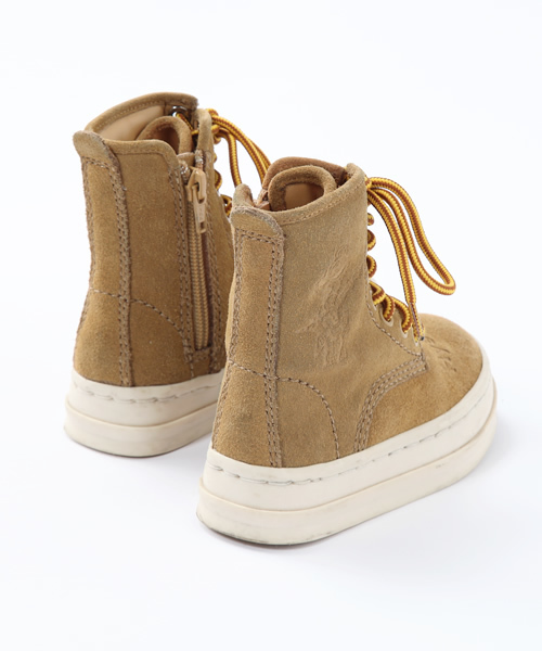 HYSTERIC MINI（ヒステリックミニ）の「New Generation ROCK 8ホール スエードブーツ（ブーツ・キッズ・ベージュ・X-SMALL/SMALL/MEDIUM/LARGE/X-LARGE）」の4枚目の写真