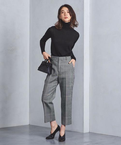 ユナイテッドアローズ 2019AW新作 UBCB ポンチ ドルマンスリーブ ワンピース ダークブラウン 36size 未使用♪ UNITED ARROWS（ユナイテッドアローズ）の「UBCB NEO-ST チェック