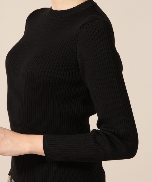 LOWRYS FARM（ローリーズファーム）の「スーピマクルーネックプルオーバー　777991 （ニット/セーター・レディース・ブラック/ライラック/オフホワイト/イエロー/ライム/グレー・MEDIUM/LARGE）」の11枚目の写真