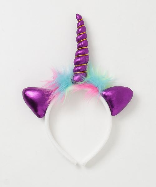 WEGO（ウィゴー）の「WEGO/ユニコーンカチューシャ（コスチューム/パーティーグッズ・レディース・ピンク/パープル/シルバー・FREE）」の2枚目の写真