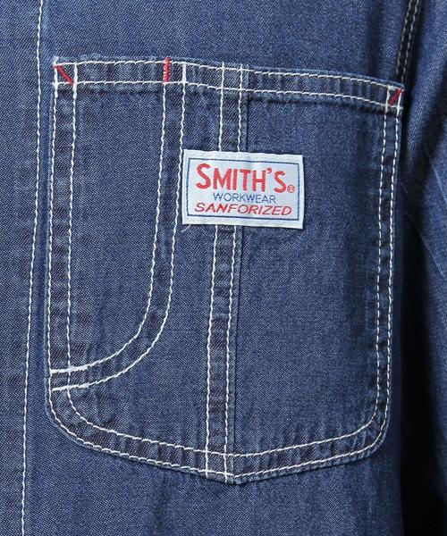 coen（コーエン）の「SMITH(スミス)別注ウォッシュデニムショップコート（ステンカラーコート・メンズ・コバルトブルー・X-LARGE/MEDIUM/LARGE/SMALL）」の17枚目の写真