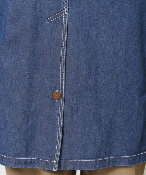 coen（コーエン）の「SMITH(スミス)別注ウォッシュデニムショップコート（ステンカラーコート・メンズ・コバルトブルー・X-LARGE/MEDIUM/LARGE/SMALL）」の12枚目の写真
