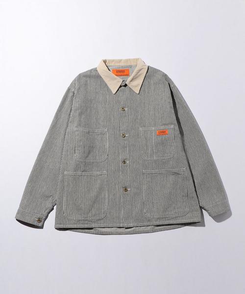 UNIVERSAL OVERALL(ユニバーサルオーバーオール)の「【別注】 <UNIVERSAL OVERALL(ユニバーサル オーバーオール)> COVERALL/カバーオール(カバーオール・メンズ・ダークグレー/ベージュ/ネイビー・LARGE/MEDIUM/SMALL)」の3枚目の写真