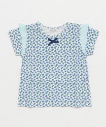 フラワープリント半袖Tシャツ