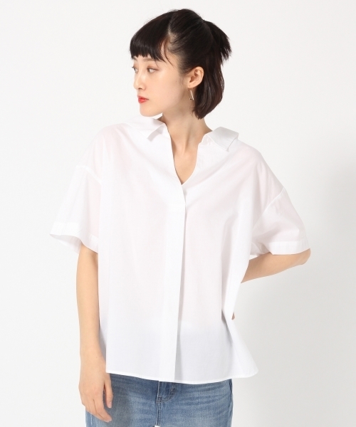 LOWRYS FARM(ローリーズファーム)の「スキッパーシャツ 784504 (シャツ/ブラウス・レディース・レッド/オフホワイト/チェック/ストライプ・MEDIUM/LARGE)」の7枚目の写真