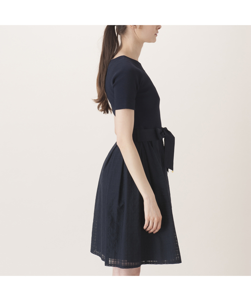 ブルーレーベルクレストブリッジ マイクロチェック ニットコンビワンピース BLUE LABEL CRESTBRIDGE（ブルーレーベルクレストブリッジ）の