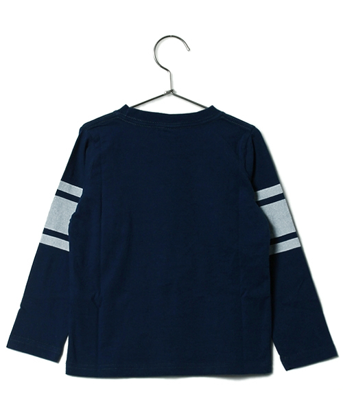 coen（コーエン）の「［KIDS］PARKIESフットボールカットソー（Tシャツ/カットソー・キッズ・ホワイト/ネイビー・S/100/M/110/L/120/XL/130/140/150）」の3枚目の写真