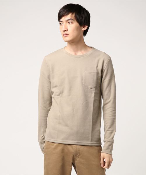 JOKER(ジョーカー)の「ワッフルポケット長袖Tシャツ(Tシャツ/カットソー・メンズ・ブラック/ベージュ/オフホワイト/カーキ/ピンク/ブルー系その他・L/M/XL)」の4枚目の写真