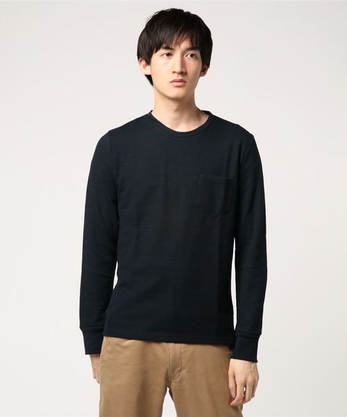 JOKER(ジョーカー)の「ワッフルポケット長袖Tシャツ(Tシャツ/カットソー・メンズ・ブラック/ベージュ/オフホワイト/カーキ/ピンク/ブルー系その他・L/M/XL)」の6枚目の写真