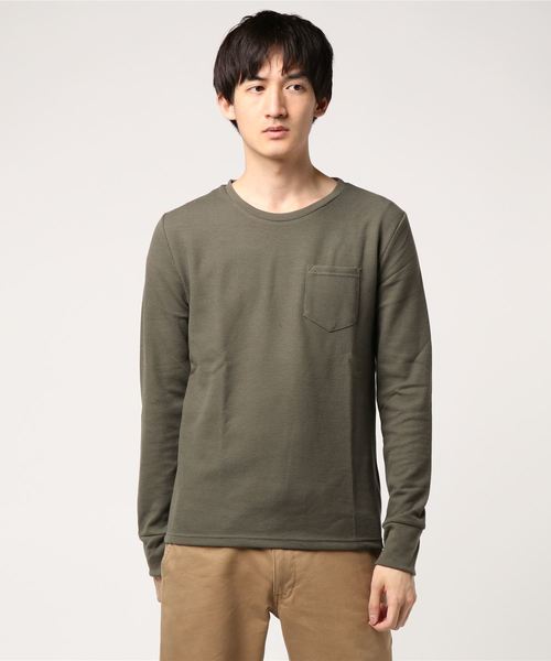 JOKER(ジョーカー)の「ワッフルポケット長袖Tシャツ(Tシャツ/カットソー・メンズ・ブラック/ベージュ/オフホワイト/カーキ/ピンク/ブルー系その他・L/M/XL)」の5枚目の写真