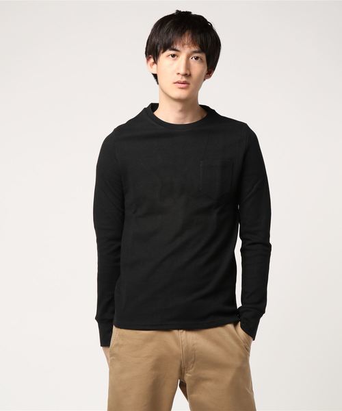JOKER(ジョーカー)の「ワッフルポケット長袖Tシャツ(Tシャツ/カットソー・メンズ・ブラック/ベージュ/オフホワイト/カーキ/ピンク/ブルー系その他・L/M/XL)」の3枚目の写真