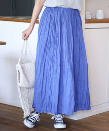 Bou Jeloud | 【WEB限定】コットンクリンクル加工ワッシャースカート(スカート)